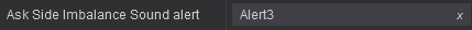 9. Alerts- Ask Side Imbalance Sound Alert