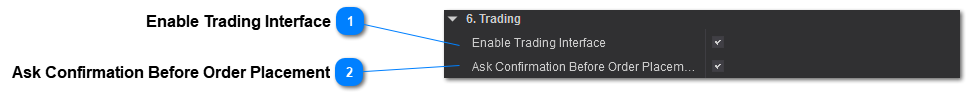 Depth Trading Interface