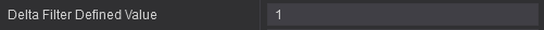 11. Delta Filter Defined Value