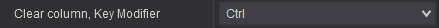 1. Clear Column, Key Modifier