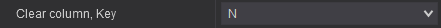2. Clear Column, Key
