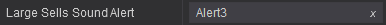 3. Large Sells Sound Alert