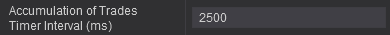 2. Accumulation of Trades Timer Interval